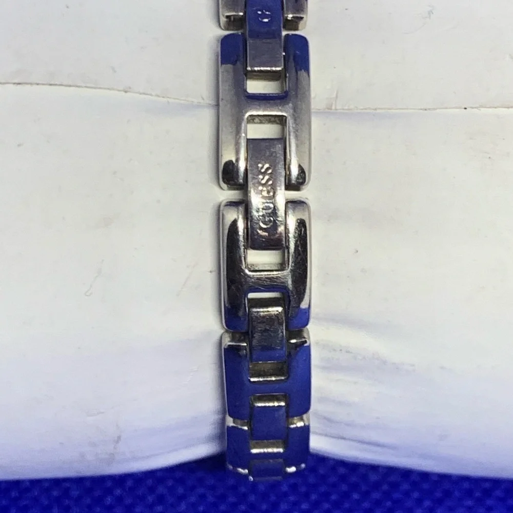 Guess watch - black and silver with rhinestones